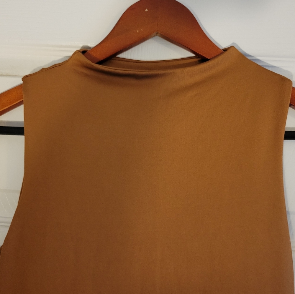 Gaze Athleisure Golden Brown Stertch Knit Dress Size Small